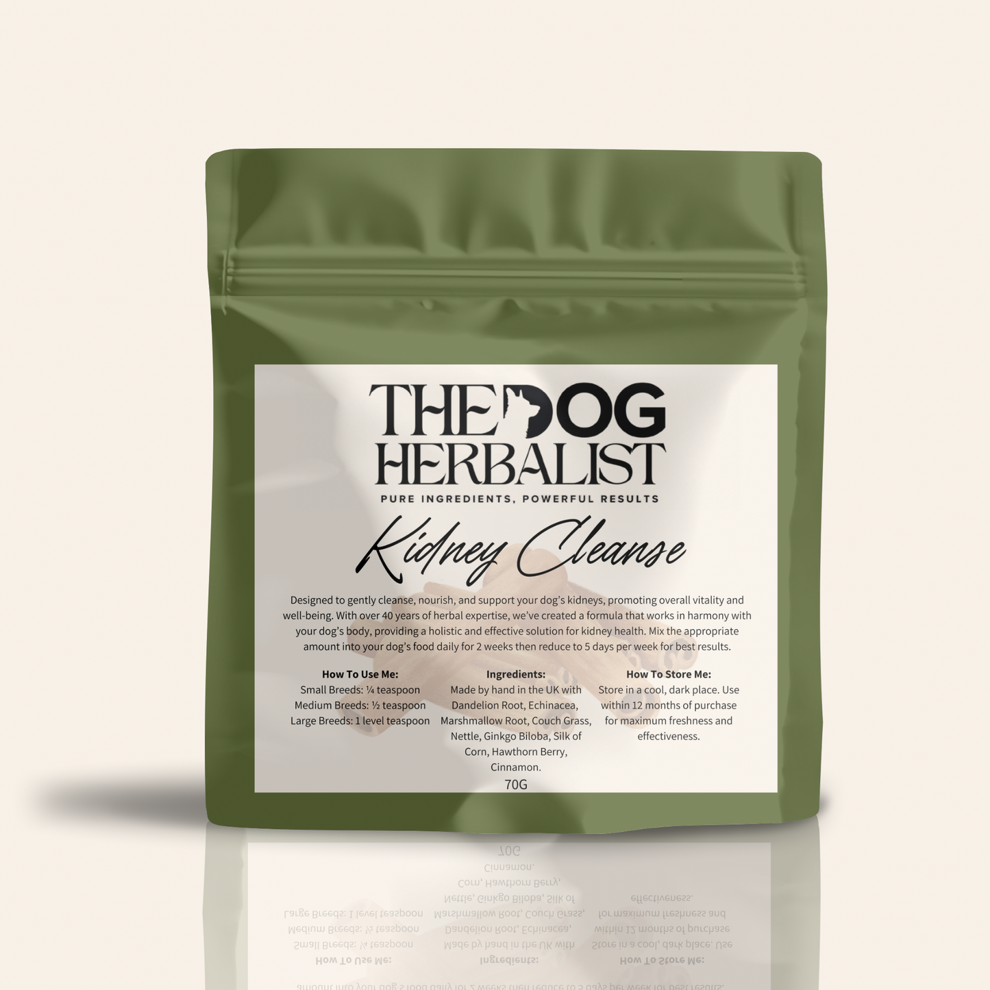 Kidney Cleanse Herbal Powder ā natural herbal supplement for dog kidney health ā holistic dog health UK